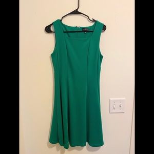 Sleeveless A Line Dress, Green